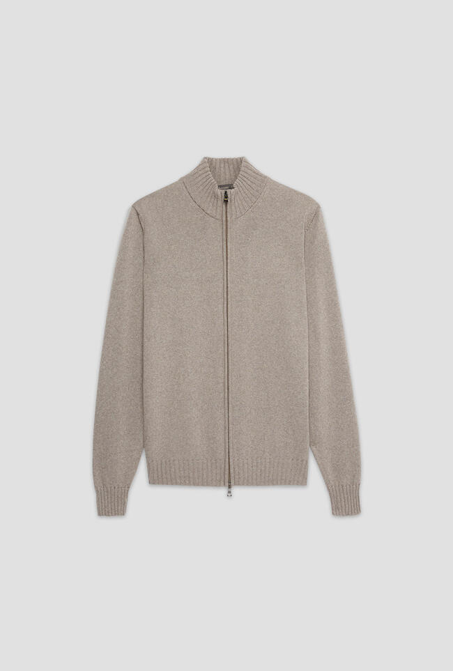 Giacca full zip in lana merino pettinata ESSENTIAL - Ferrante | img vers.1300x/